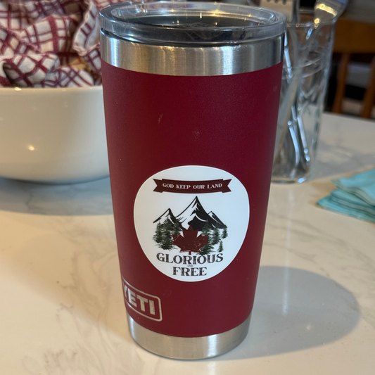 Colourized "Glorious And Free" 2.5" Sticker (3-pack)