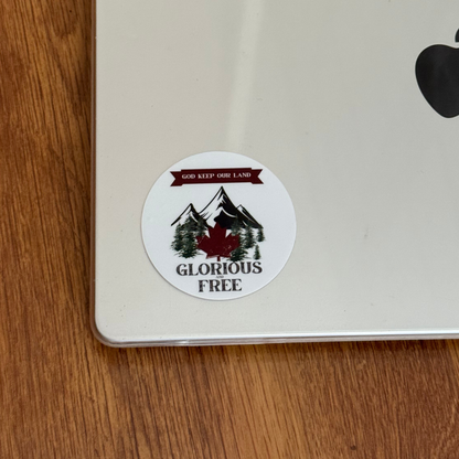 Colourized "Glorious And Free" 2.5" Sticker (3-pack)