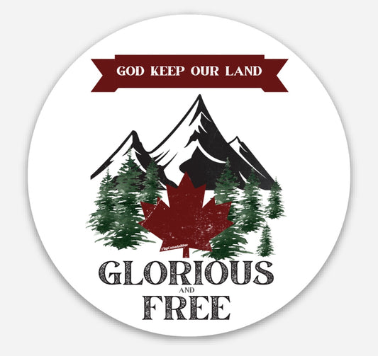 Colourized "Glorious And Free" 2.5" Sticker (3-pack)