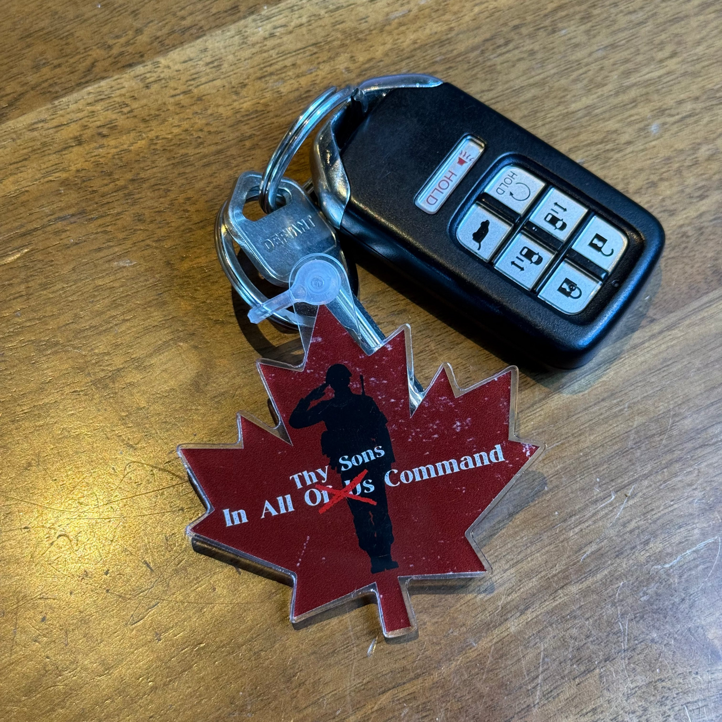 "In All Thy Sons Command" Acrylic Keychhain